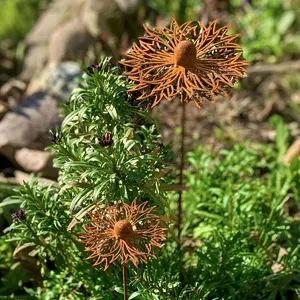 Vintage Metal Garden Sculpture, Garden Accessories, Antique Iron Flower Decor, Durable Base for Outdoor Indoor Use, Wedding Christmas Valentine Gift