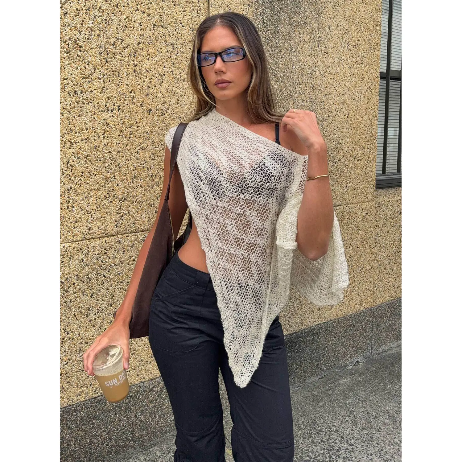 Boni Knit Poncho Cream