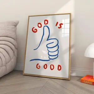 God Is Good Modern Christian Wall Art Faith-Based Prayer Decor X