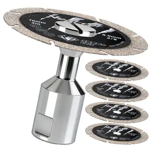 Set of 5 Diamond Cutting Wheels, Featuring a 5/8'-11 Female Thread, Designed for Metal Grinding with an Adapter for Cutting Wheels, Suitable For, And Cast