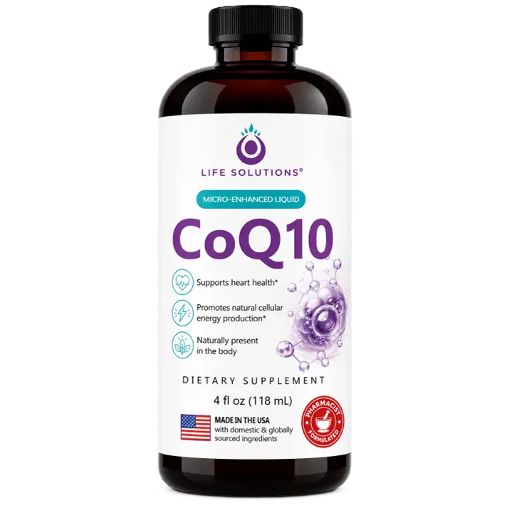 Life Solutions Liquid CoQ10 Supplement, 50 mg, 4 oz Bottle