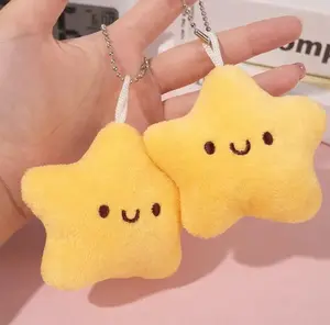 Y2K Plush Yellow Star Keychain – Kawaii Star Bag Charm