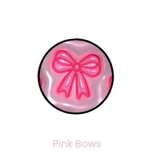 abbyrose Bubble Bows Adhesive Phone Grip Black Pink Bows