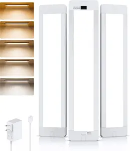 NEW Under Counter Lights for Kitchen Plug in 3 Pack, 11 Inch LED Motion Sensor Lights with Hand Wave, Led Under Cabinet Lighting 5 Color Temperatures Dimmable light