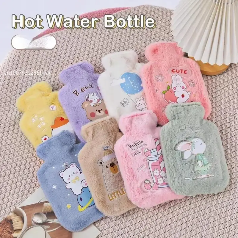 Cartoon Warm Hot Water Bottle Bag Girl Warm Belly Warmer Filled Mini Explosion-proof Portable Winter Reusable Hand Warmer