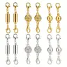 12 Pack Magnetic Necklace Clasps and Closures Necklace Jewelry Extender with Strong Magnet Magnetic Gold and Silver Plating Gift Stainless Steel Charm-MM