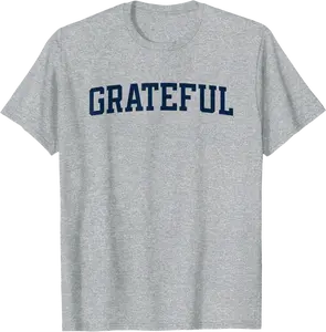 Design That Says Grateful On It Varsity Prep Block Letter T-Shirt - Gavingoldb Shop 56B0BQCPMBPS