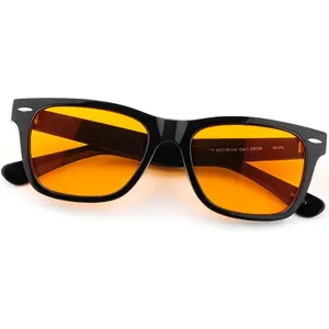 Sleep Glasses 99.9% Blue Light Glasses Dual AR Coatings  Orange Lens for  Gaming Reduce