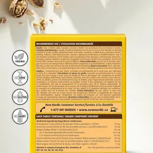 New Nordic Clear Brain Tablets, Supports Cognitive Health and Memory, with Green Tea and Walnut, Swedish Made, 60 Count (Pack of 1)