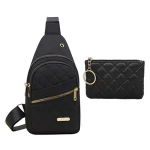 2PCS Small Sling Bag for Women Men Crossbody Sling Backpack Casual Daypack Backpack Cross Body for Travel Outdoor