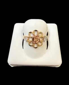 Ali Jewelers 15-Year Flower Ring - 10 Karat Gold Ring, Gold Rings