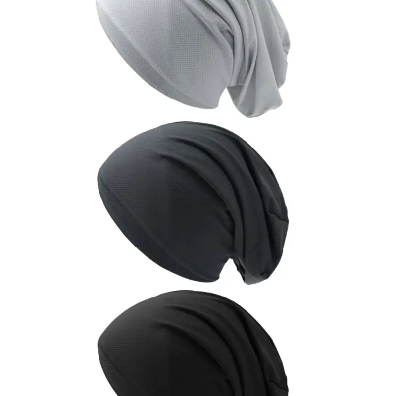 3-Pack Mesh Slouchy Beanies, Ultra-Breathable Skull Caps for Men & Women, Lightweight Cooling Hats for Running, Gym & Outdoor, Outdoor Sports Hat, Lightweight Breathable Headwear