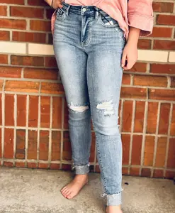Dream On Skinny Fit Judy Blues Jeans with Distressed Design and Casual Look Womenswear Bottoms