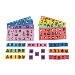 1 1/4" Alphabet Squares Colorful Foam Magnetic Letters - 208 Pc.