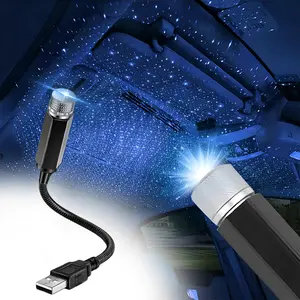 Car Starlight Projector, USB Powered Car Roof Atmosphere Light, Adjustable Romantic Car Interior Light, Portable Car Roof Starry Sky Light for Car Interior/Room/Party/Camping, Plug and Play