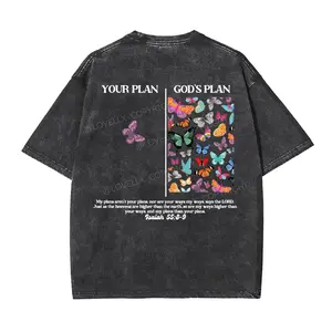 God's Plan Christian Unisex Washed T-Shirt – Faith-Inspired Style