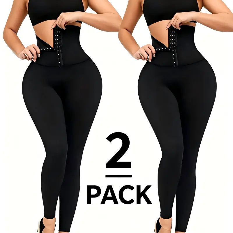 Women's 2-Piece Workout Set - High-Waisted Double-Button Tummy Control Fitness Pants & Long Sleeve Crop Top, Sleek Slim Fit Stretch Activewear for Yoga, Gym, 2 Piece Sets,outdoorfun