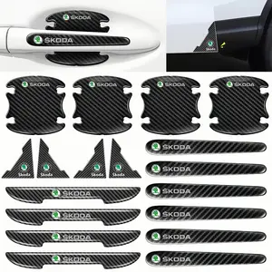 Skoda Car Door Handle Protector Set, 8/18pcs Anti-Collision & Scratch-Resistant, Full Range Skoda Models, Automotive Decoration Accessories