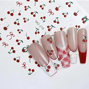 Cherries Nail Art Stickers | Summer Nail Art Decals | Fruit Nail Stickers for Nail Art 