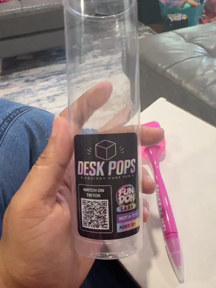 Desk Pops Squishy Cube Pen Fidget Stress Relief Toy