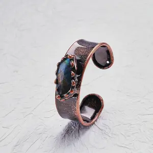 Labradorite Natural Crystal Bracelet | Natural Starlight Effect (Blue-Green Glow) + Protective Energy | Hand-Polished Smooth Beads | Retro Warm Texture 【PS.1.23 LIVE】