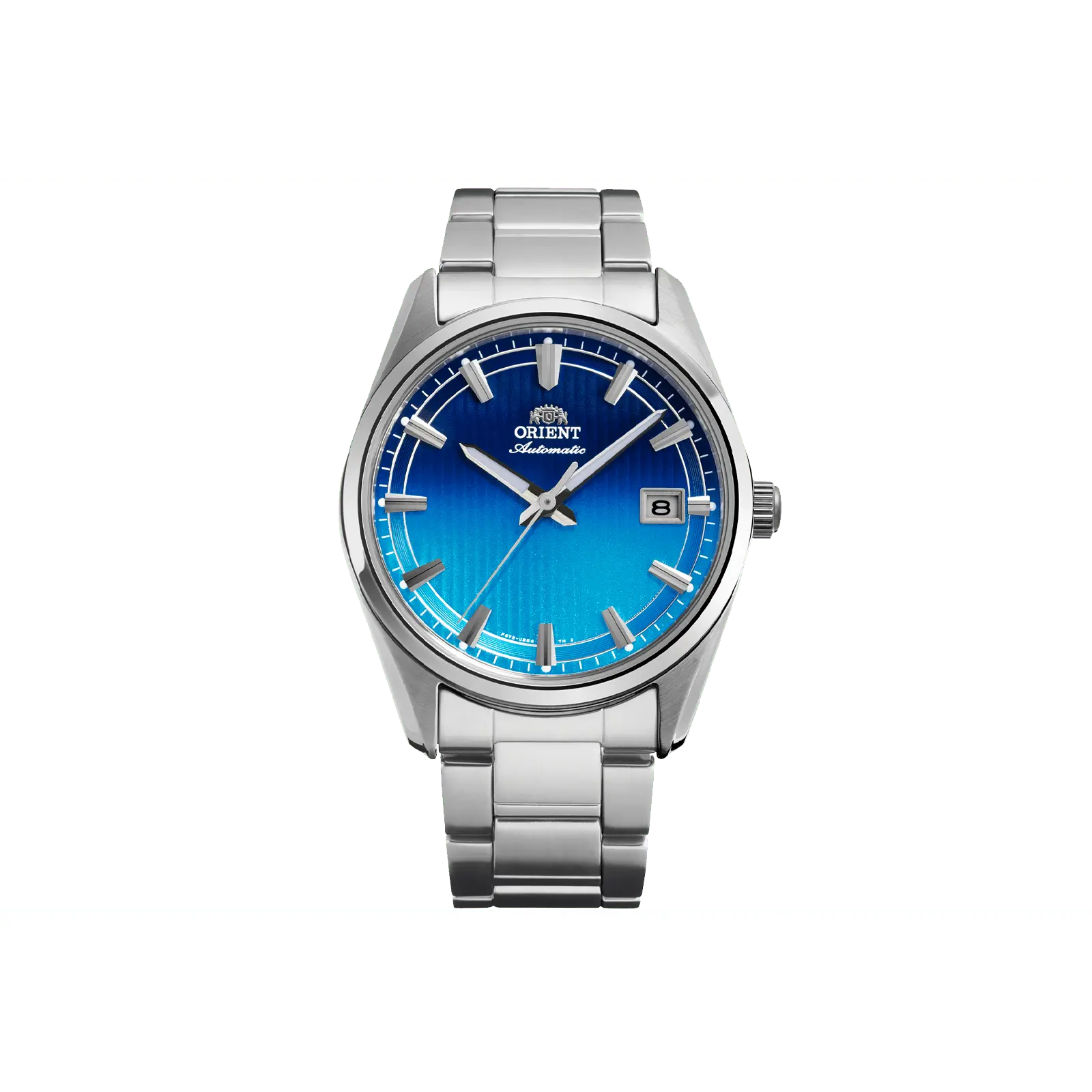 Orient Stretto Date LE | Limited Edition | Contemporary 38.5mm Dress Watch | Sapphire Crystal | Blue Ombre Shutter Dial, RA-AC0R09L30B