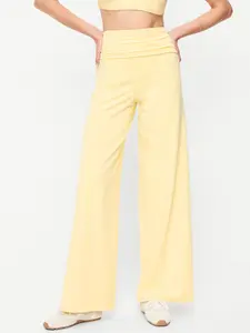 Old Navy Women's High-Waisted PowerChill Fold-Over Wide-Leg Pants