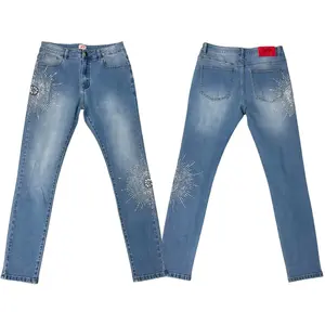 Politics - One of One - Rhinestone Denim Skinny Jeans - 32