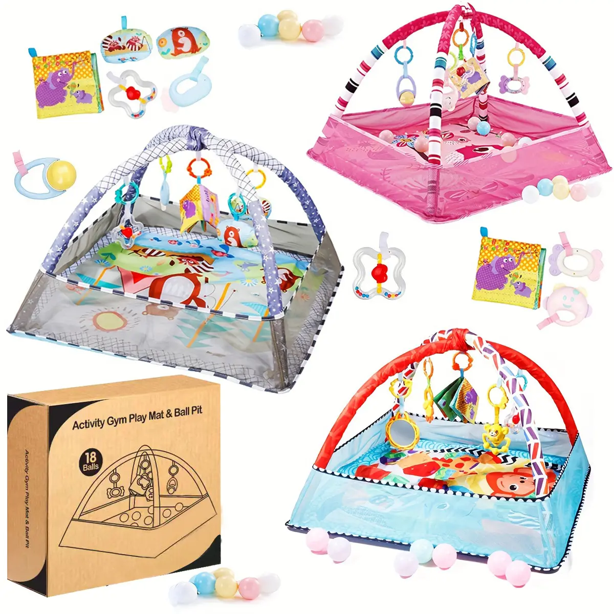 Baby play mat, crawling mat, baby climbing mat floor mat, playpen fitness rack toy