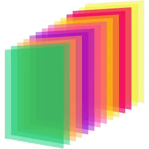 14 Pieces 11IN x 8.5IN Colored Overlays for Dyslexia, Dyslexia Reading Sheets, Colored Transparency Sheets for Early Readers, School Supplies