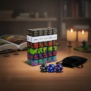 63 Pieces MTG Dice Counters 6 Sided Dice Set with Ability Keywords Tokens Shield Life Counter for Magic The Gathering TCG Cards waterproof