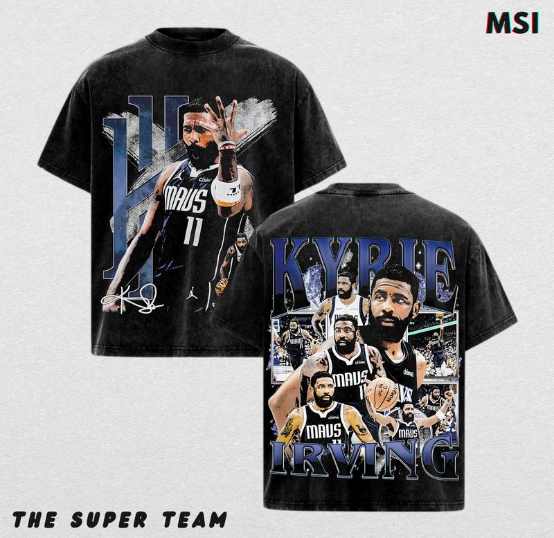 Kyrie 11 Retro Unisex Acid Washed Cotton T-Shirt Basketball Legend, Shirt Gift For True Mavs Basketball Fans Graphic Tees Streetwear Outfit, Chirstmas Gift, Gift for fans