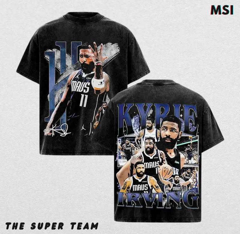 Kyrie 11 Retro Unisex Acid Washed Cotton T-Shirt Basketball Legend, Shirt Gift For True Mavs Basketball Fans Graphic Tees Streetwear Outfit, Chirstmas Gift, Gift for fans
