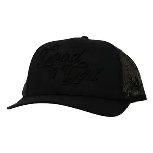 Good Girl Co. 3D Puff Embroidery (Up To Size 8 Head) Trucker Hat Snapback Adjustable Premium Womens trucker hat