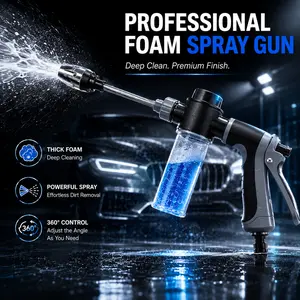 Portable Water Gun for Home Improvement & Garden Supplies - 2x Stronger Impact Force, Non-Slip Wet Hand Grip, Easy Operation for Girls, Suitable for Car Washing & Flower Watering