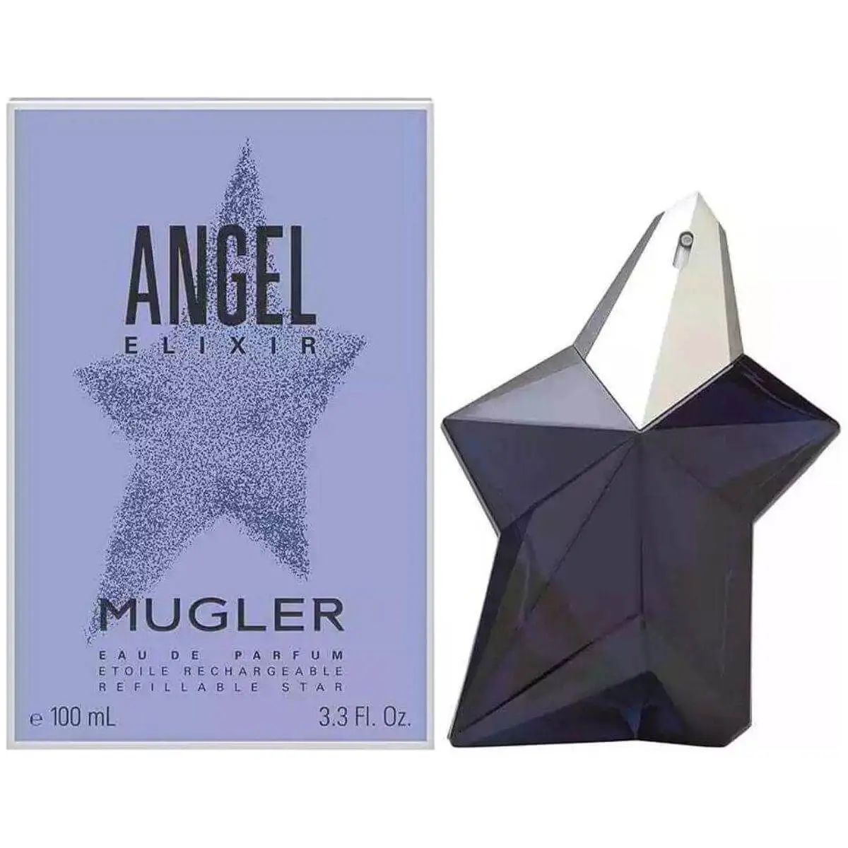 MUGLER Angel Elixir EDP Full-Size Women's Fragrance, 3.3 fl oz (3.4 oz Equivalent) Elegant Exotic Botanical Jasmine-Themed Deep Floral Perfume with Jasmine-Ylang-Ylang Fusion Scent, New in Box, Jasmine-Themed Women's Fragrance