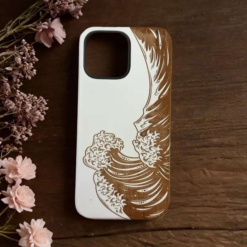 Engraved  wood  phone cases Cellphone Casing Protection