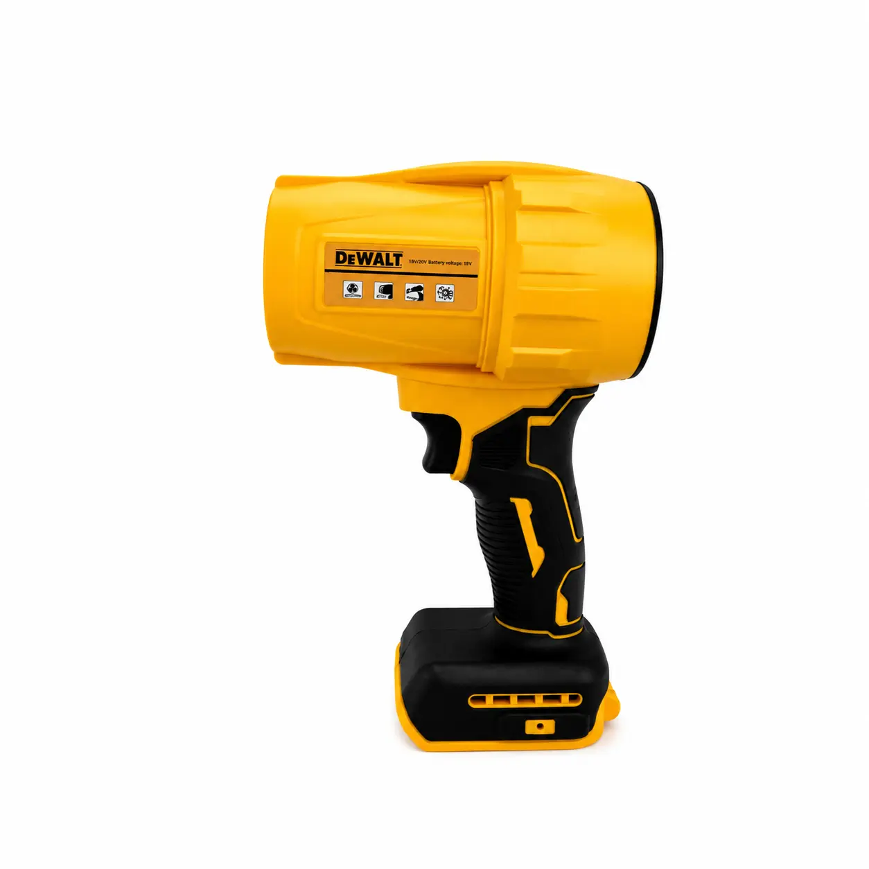 DEWALT MAX Brushless Cordless Portable Blower with Multitools & Accessories - 400-500 CFM, 30-45 m/s Air Speed, Adjustable Speed with Turbo Mode, Batteries Included, Bare Metal, Uncorded, No Compressor, for Work & Job Site Dust Cleanup, Brushless Cordless
