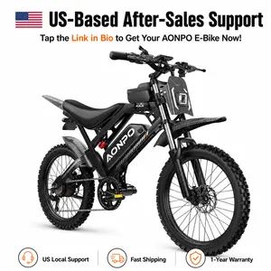 AONPO 2000W Off-Road E-Dirt Bike for Adults, 33MPH, 52V 22.5AH Battery 45 Mile Range, Dual Adjustable Hydraulic Shocks, All-Terrain Tires, 110N.m Torque 30° Climb, Factory Direct, US Local Support for Trail Mountain Beach Camping chrome