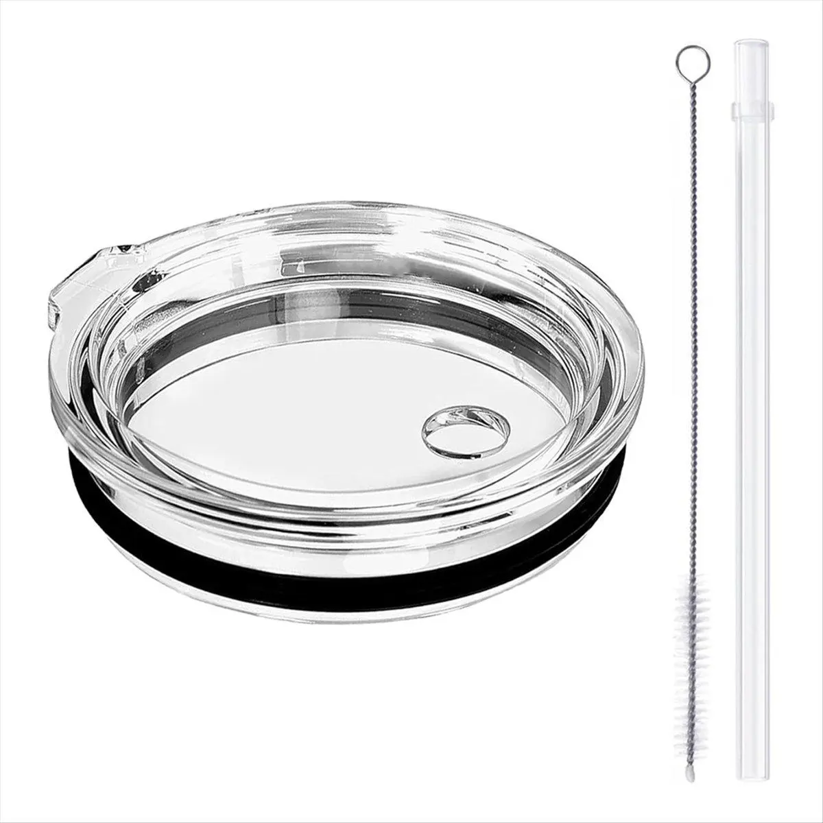 Spill Proof Lid with Straw,Replacement Straw Lids Compatible for YETI Rambler Straw Mug,Travel Straw Top Lids Cover 20oz