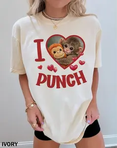 I Love Punch Shirt, Punch The Baby Monkey Graphic T-Shirt, Little Macaco And Soft Toy Sweatshirt, Simio Lover Tees