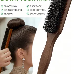 Unisex Hair Comb, Beard Brush, Hair Detangling Comb, Fragrance-Free Hair Styling Comb, Gradient Comb And Haircut Cleaning Brush, Smooth Grooming Tool, Thick/Thin Hair Brush, Suitable For Bathroom, Scalp Massage, Travel & Holiday