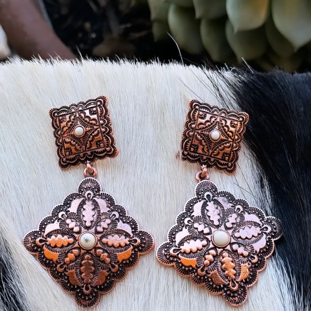 Concho earrings