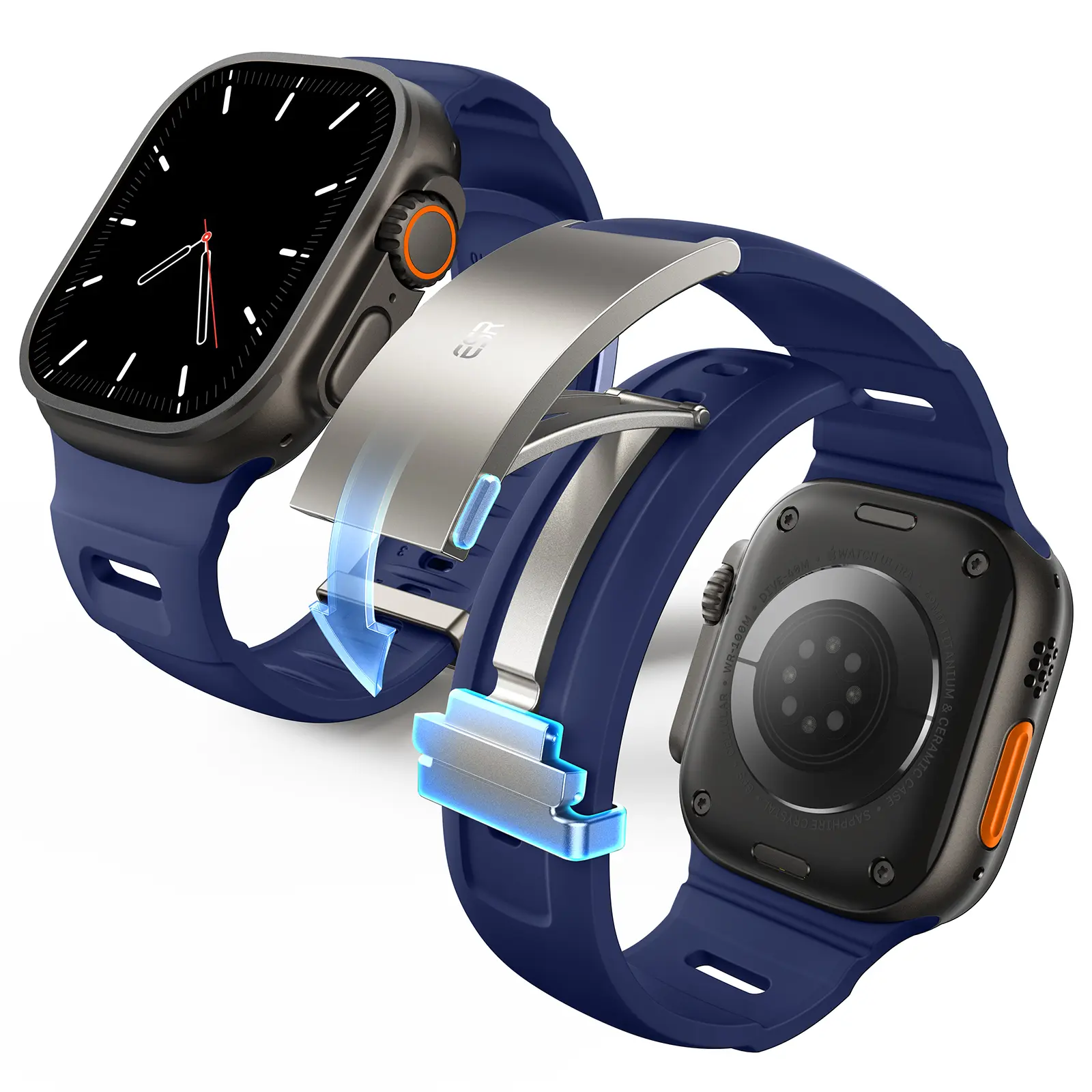 ESR Soft Fit Multi-Size Sport Band for Apple Watch, Soft Breathable Adjustable Water-Resistant Band for 49mm/46mm/45mm/44mm Smart Watches