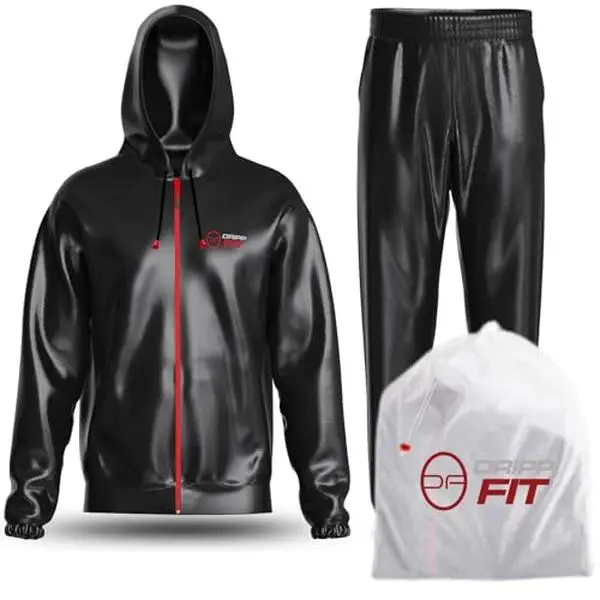 Dripp Fit Sauna Suit Premium Ultra Strong Sweat Suit for Men and Women Includes Machine Safe Wash Bag (X-Large)