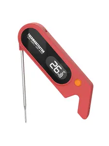 Instant Read Meat Thermometer for Grill and Cooking. Best Waterproof Ultra Fast Thermometer with Backlight & Calibration. Digital Food Probe for Kitchen, Outdoor Grilling and BBQ! Utensils digital meat