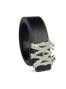 Fashion Men's Belt with Rhinestone Design, Casual Patchwork Style, All Seasons Wear, Ideal for Daily Use, Parties, Work, Business
