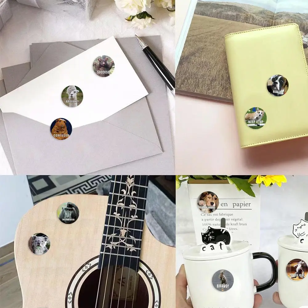 Animal Emotional Support Sticker, 500pcs/roll Waterproof Decorative Sticker, DIY Decals for Water Bottle, Laptop, Phone Case, Scrapbooking, Journal