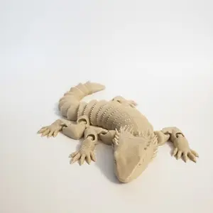 Flexi Lizard 3D Printed Bearded Dragon Articulated Fidget Toy & Desk Pet Life-Like Articulation Sensory Satisfaction Eco-Friendly PLA Material