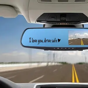 4x I Love You Drive Safe Decal Simple Design for Safe Driving Ideal for Drivers and Car Enthusiasts Vehicle Exterior Decoration Windshield Sticker 10x2cm safe car mirror decal,the sweetest way to say 'love'